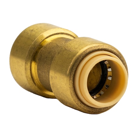 Quickfitting 3/8in Push-to-Connect x 3/8in Push-to-Connect Brass Coupling Fitting LF801R